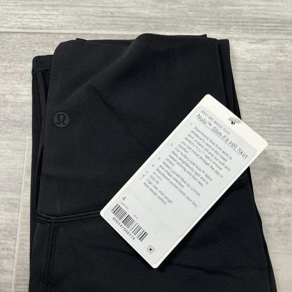 NWT Lululemon Skirt Size 4 Nulu Slim-Fit High-Rise Black LW8AH0S Midi New - Picture 3 of 9